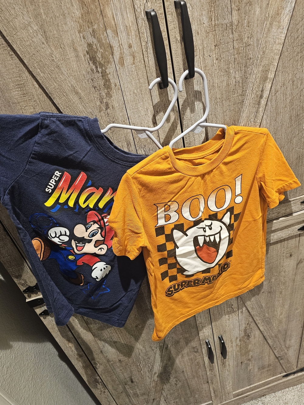 Nintendo Boys Super Mario T-Shirt Bundle - Classic Mario XS (4) & King Boo 5